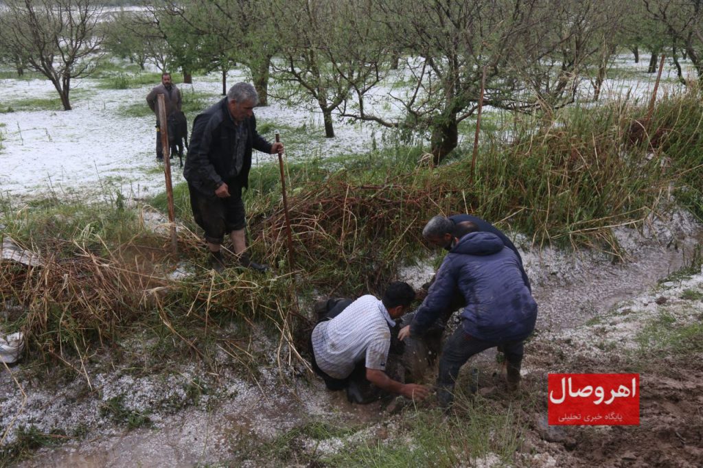 گزارش تصویری:  خسارت سنگین بارش بس سابقه باران و تگرک در اهر