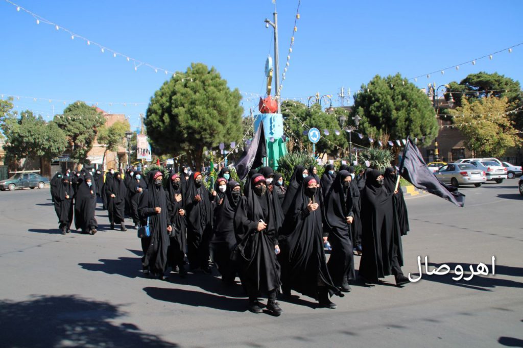 گزارش تصویری از: مراسم پیاده روی جاماندگان از اربعین حسینی (ع) در اهر