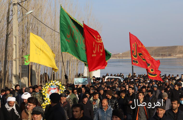 گزارش تصویری از: تدفین پیکر پاک شهید گمنام در شهرستان ورزقان