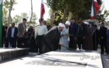 گزارش تصویری از: مراسم عطرافشانی و گلباران مزار مطهر شهدا به مناسبت هفته دولت در اهر