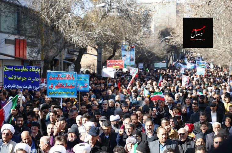 گزارش تصویری از: حضور پرشور مردم اهر در راهپیمایی ۲۲ بهمن