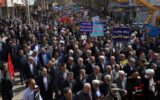گزارش تصویری از: حضور پرشور مردم شهرستان اهر در راهپیمایی روز قدس